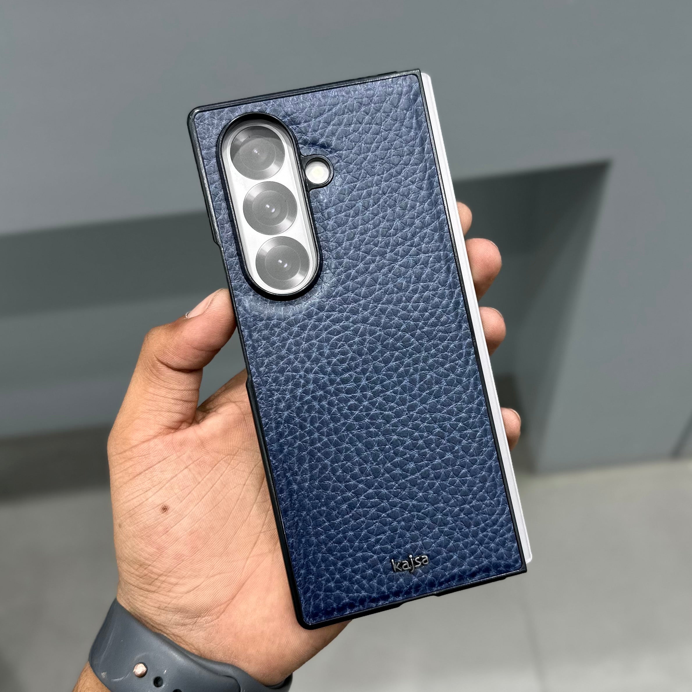 KAJSA LEATHER SAMSUNG CASE - BLUE ( No. 3380 ) Mobile Case by CoverMeUp