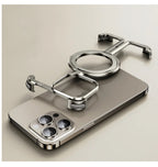 Aluminum Alloy MagSafe Kickstand Cooling Case: Featuring a Futuristic Mechanical Aesthetic Mobile Case by CoverMeUp - Style 4