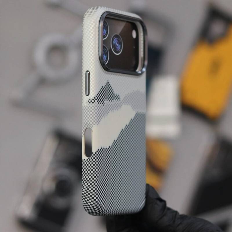 Luxo Carbon White Mountain Series Magsafe Case