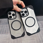 Protective Apple iPhone Back Cover - Heat Dissipation Hole Cooling Down Magsafe Phone Case for iPhone - Style 2