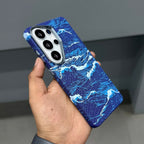 LUXO CARBON CASE SAMSUNG- BLUE WAVES ( No. 3170 ) Mobile Case by CoverMeUp - Style 2