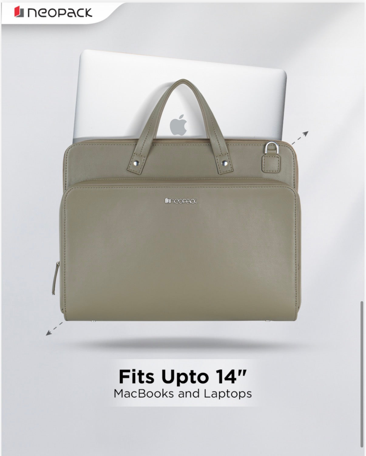 Evoque Slim Laptop Bag Fits Up To 13 To 14.2 Inch Macbooks & Laptops (Olive)