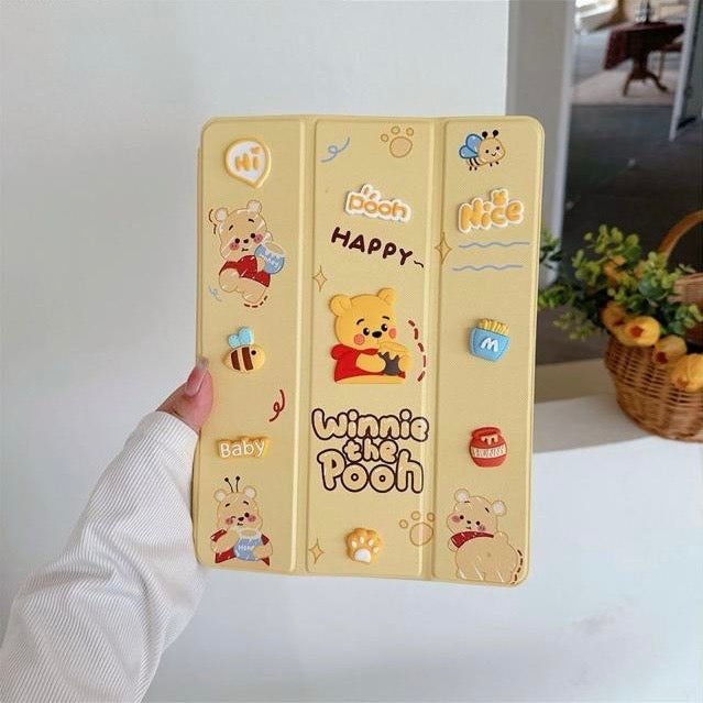 Winnie the Pooh - 3D Cartoon Printed iPad Case
