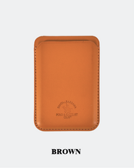 Santa Barbara Polo Raquet Club Avery Series MagSafe PU Leather Card Wallet with Convertible Stand (TAN BROWN