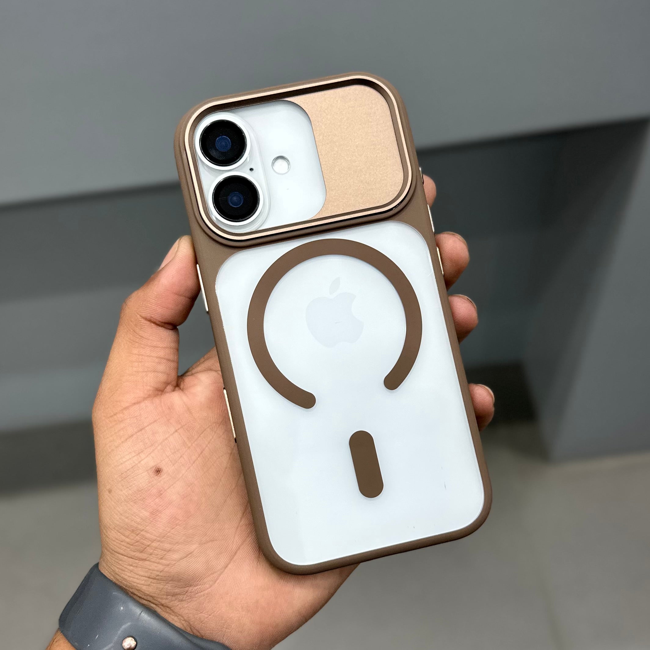 ICON N CLEAR METAL CAM CASE - BROWN ( No. 3419 ) Mobile Case by CoverMeUp