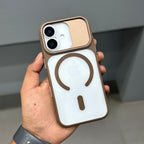 ICON N CLEAR METAL CAM CASE - BROWN ( No. 3419 ) Mobile Case by CoverMeUp - Style 2