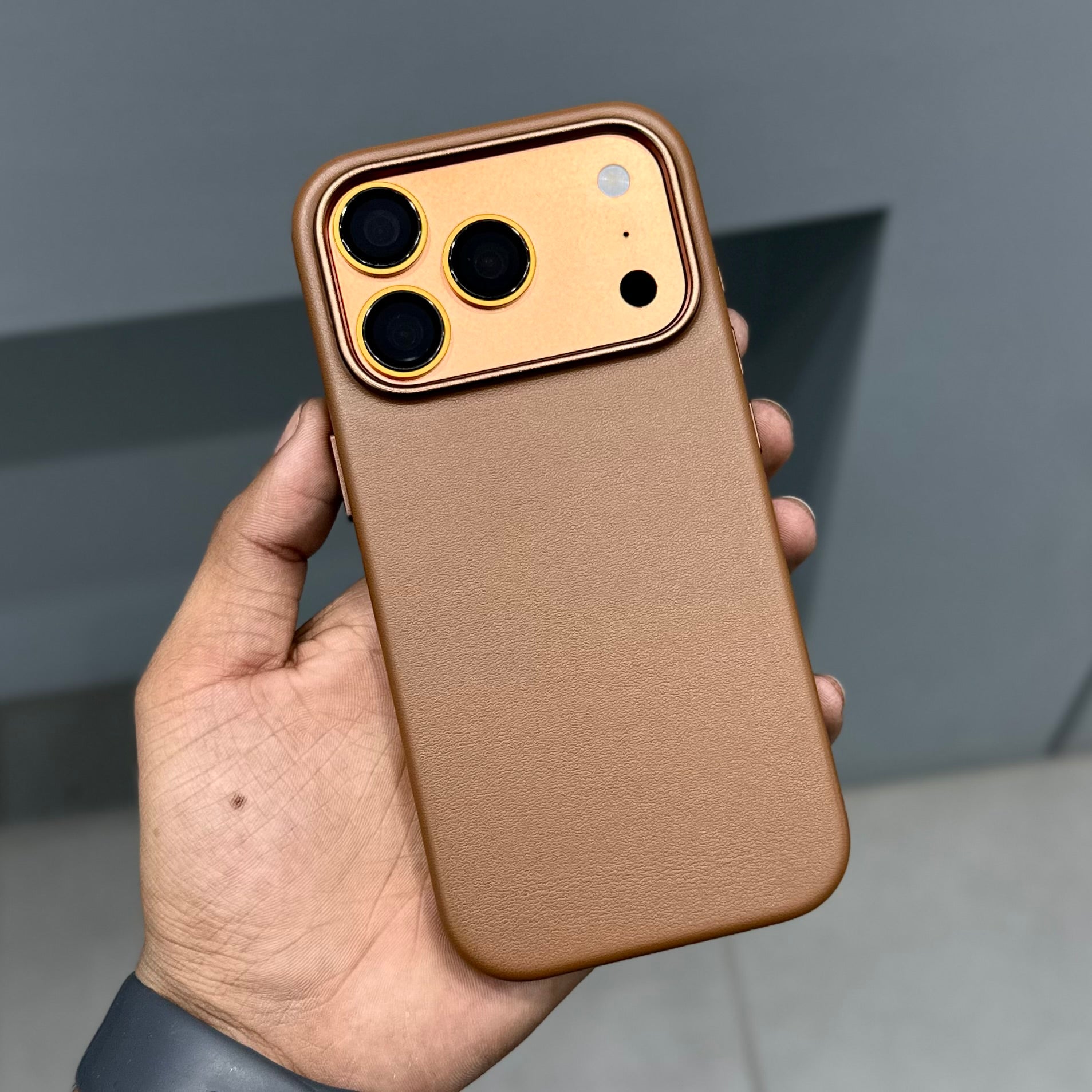 HDB DIVIDING VEGAN LEATHER MAGSAFE CASE - BROWN ( No. 2927 ) Mobile Case by CoverMeUp