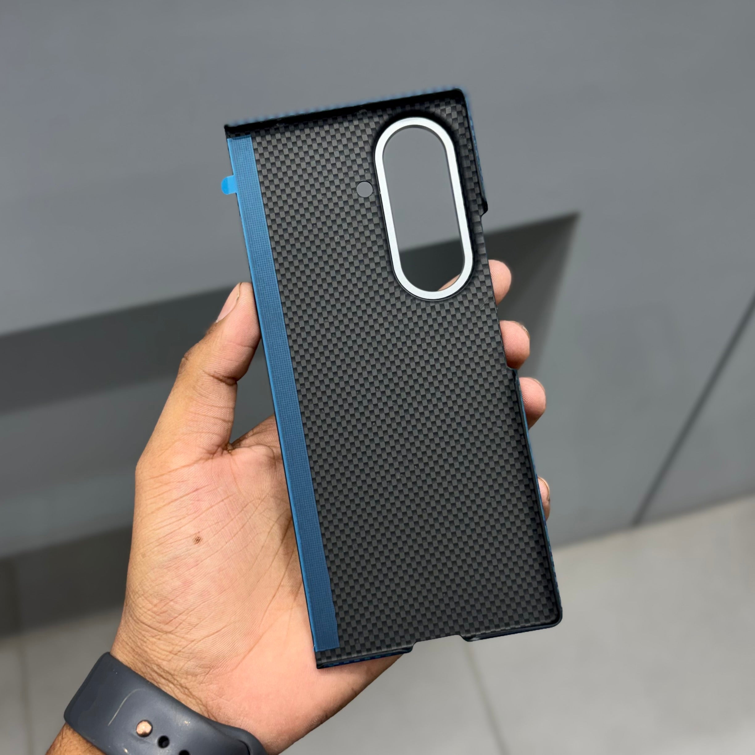 YH CARBON CASE - SAMSUNG- BLUE ( No. 2400 ) Mobile Case by CoverMeUp - Style 3