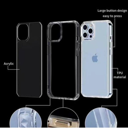 Hybrid Transparent Drop Tested Armor Protection Case with Metal Dust Grill for iPhone