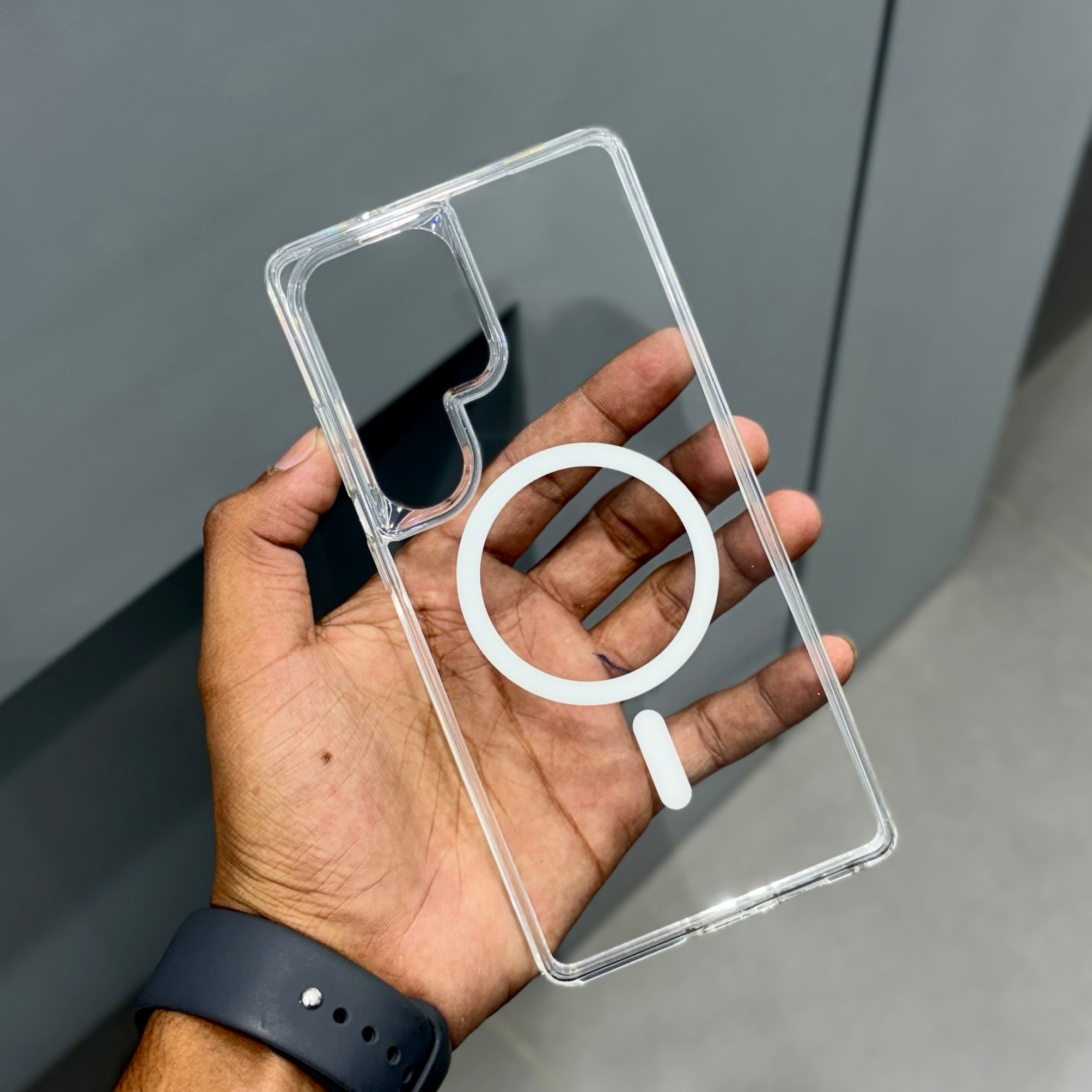Kuvete Clear Case With Magsafe-Samsung ( No. 2032 ) Mobile Case by CoverMeUp - Style 3