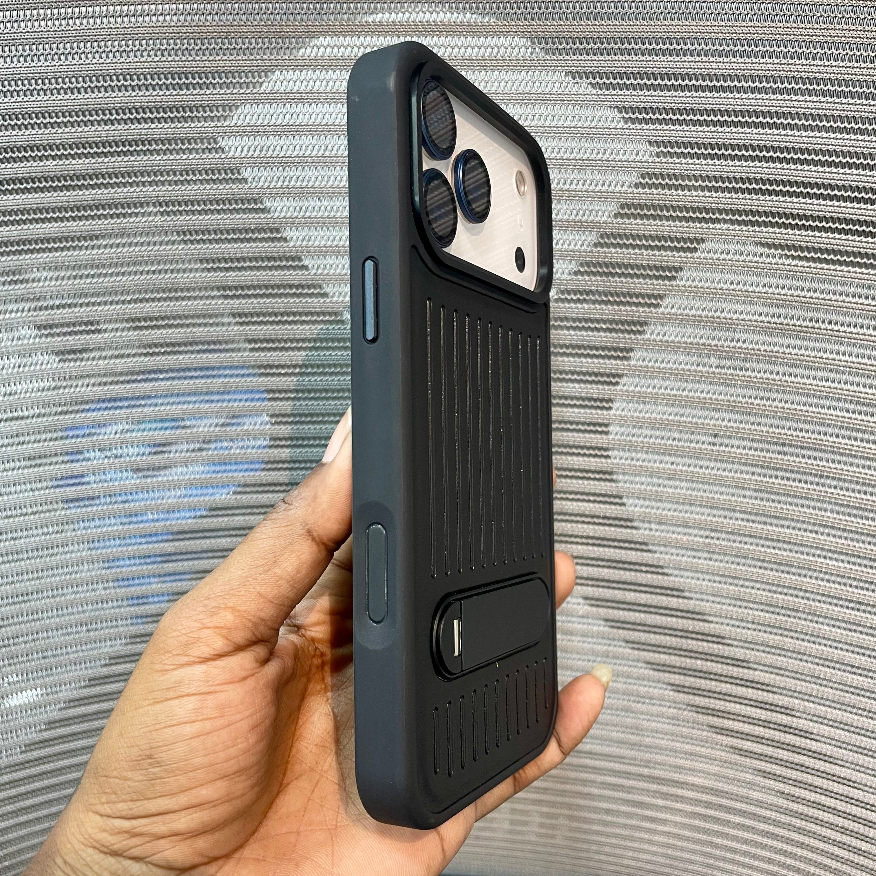 StripeVault Stand iPhone 17 Series Case