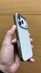 Protective Apple iPhone Back Cover - PU Leather Finish Metal Alloy Bumper Case for iPhone 17 Pro (SLATE GREY) - Style 2
