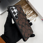 Samsung Galaxy S25 Ultra Leather Case - Brown Mobile Case by CoverMeUp - Style 4
