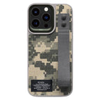 Protective Apple iPhone Back Cover - KAJSA Military Collection - Straps Back Case for iPhone 15 Pro Max (Grey)