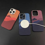 Protective Apple iPhone Back Cover - Carbon Fiber Pixel Art Magsafe iPhone Case – Slim Matte Finish with Metal Camera Ring - Style 4