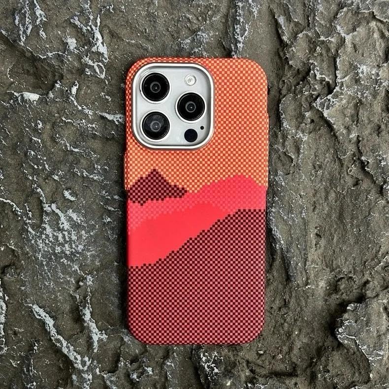 Carbon Fiber Pixel Art Magsafe iPhone Case 