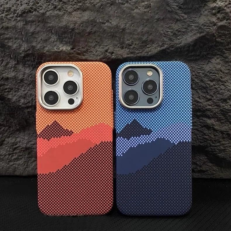 Carbon Fiber Pixel Art Magsafe iPhone Case 