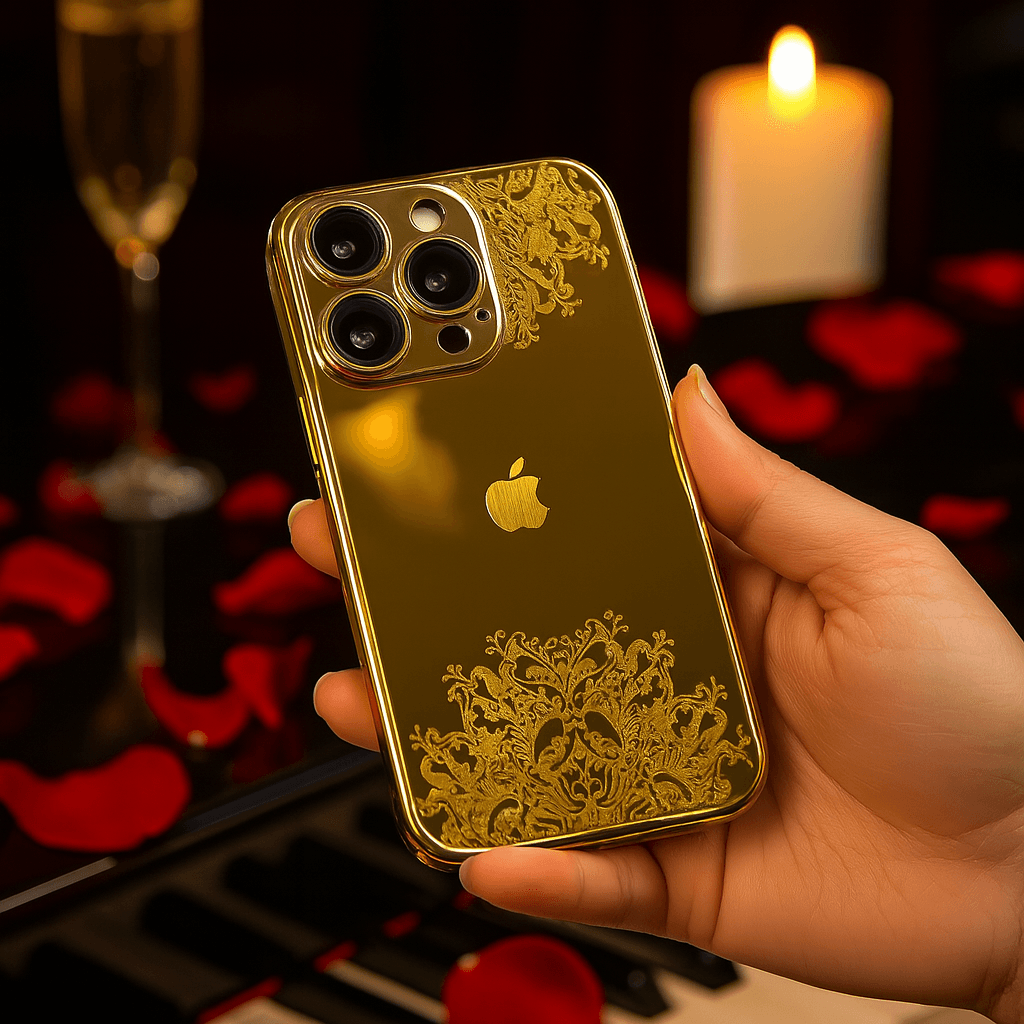 Protective Apple iPhone Back Cover - Refined Gold Luxurious Logo Case - iPhone - Style 3