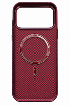 LUXO CARBON MAGSAFE AEROWEAVE CASE - BURGUNDY COLOR FOR IPHONE 18 SERIES