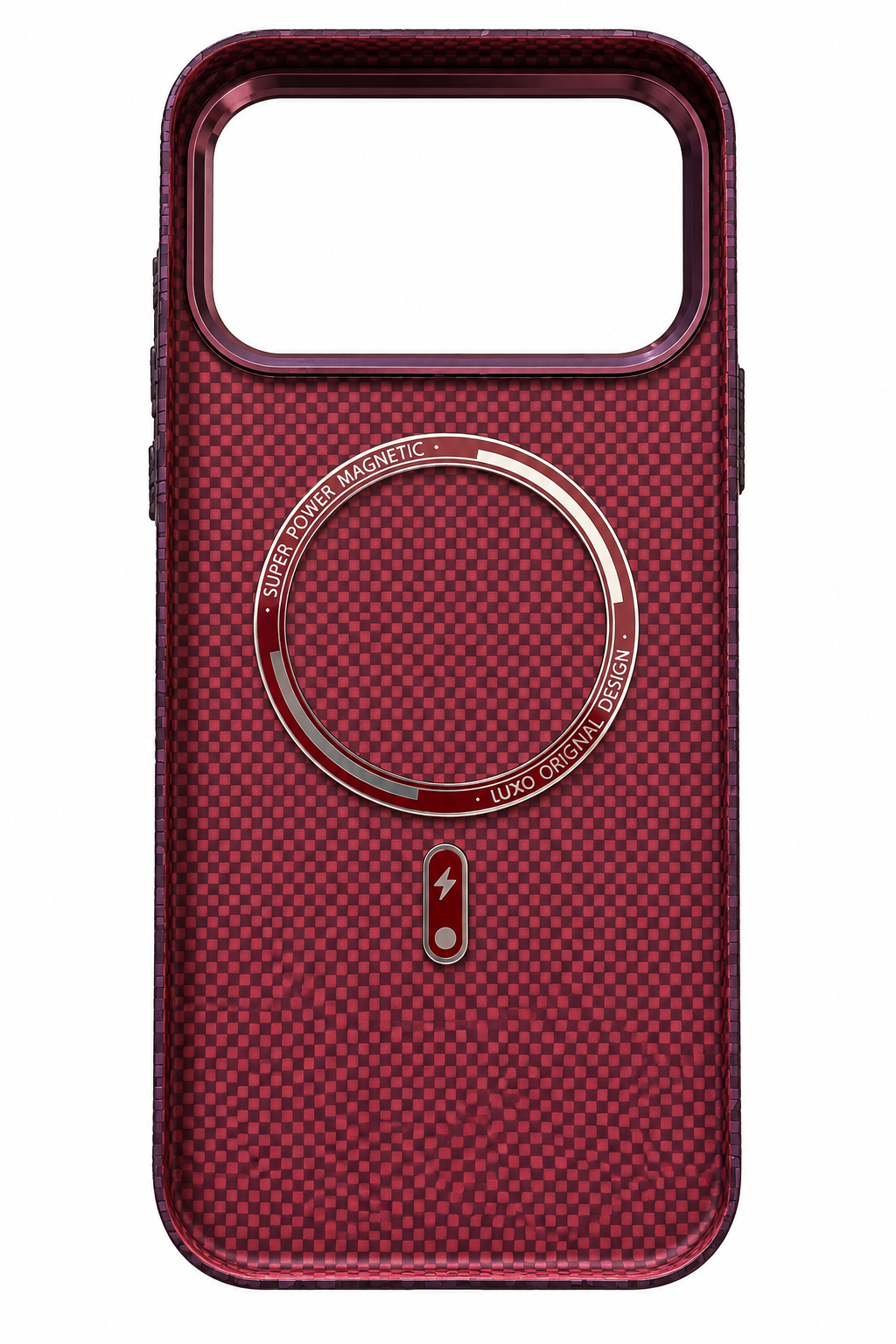 LUXO CARBON MAGSAFE AEROWEAVE CASE - BURGUNDY COLOR FOR IPHONE 18 SERIES