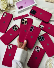 Liquid Silicon iPhone Case - Cherry Pop Red