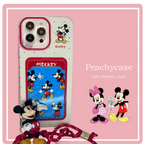 Cute Cartoon Character Card Holder PhAone Case with Wrist Wrap – Soft Silicone Protection Mobile Case by CoverMeUp