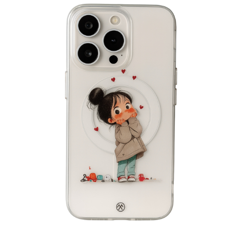 Cute Cartoon Girl MagSafe iPhone Case