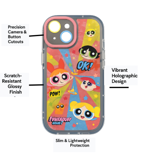 Cute Powerpuff Girls Back Case for iPhone