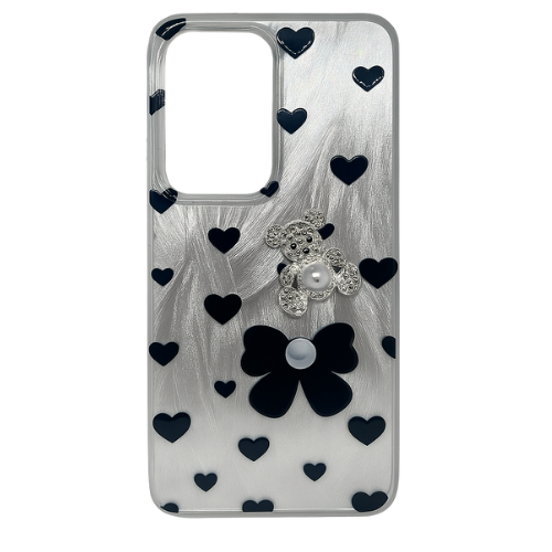 Cute Teddy Bear & Heart TPU Phone Case 