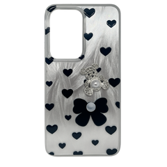 Cute Teddy Bear & Heart TPU Phone Case 