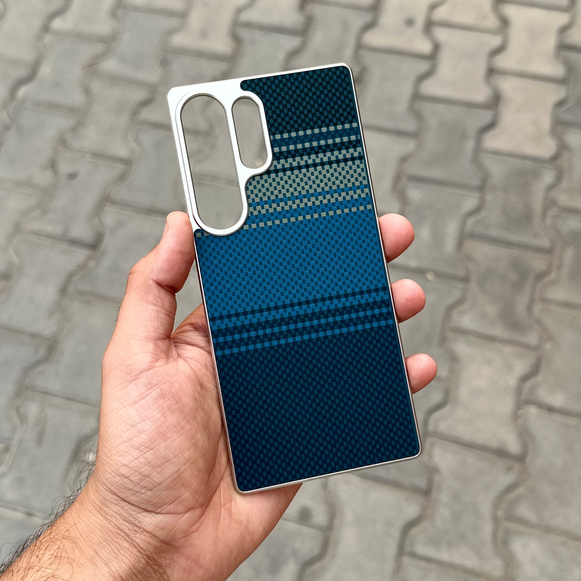 Movenchy Carbon Magclap Case- Blue- Samsung ( No. 1802 )