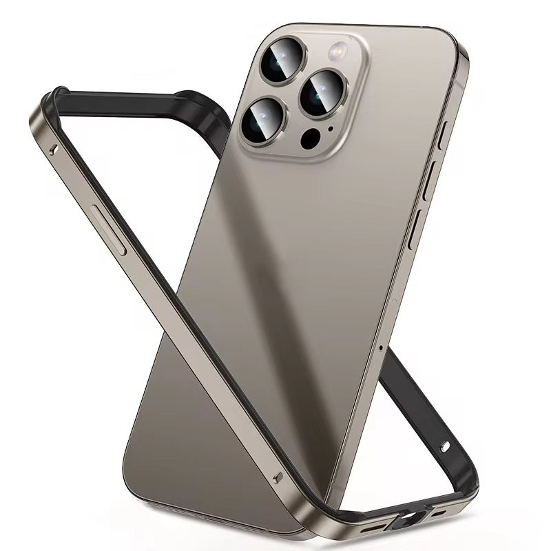 Protective Apple iPhone Back Cover - FortiCore Metal Bumper iPhone 16 Series Case - Style 2