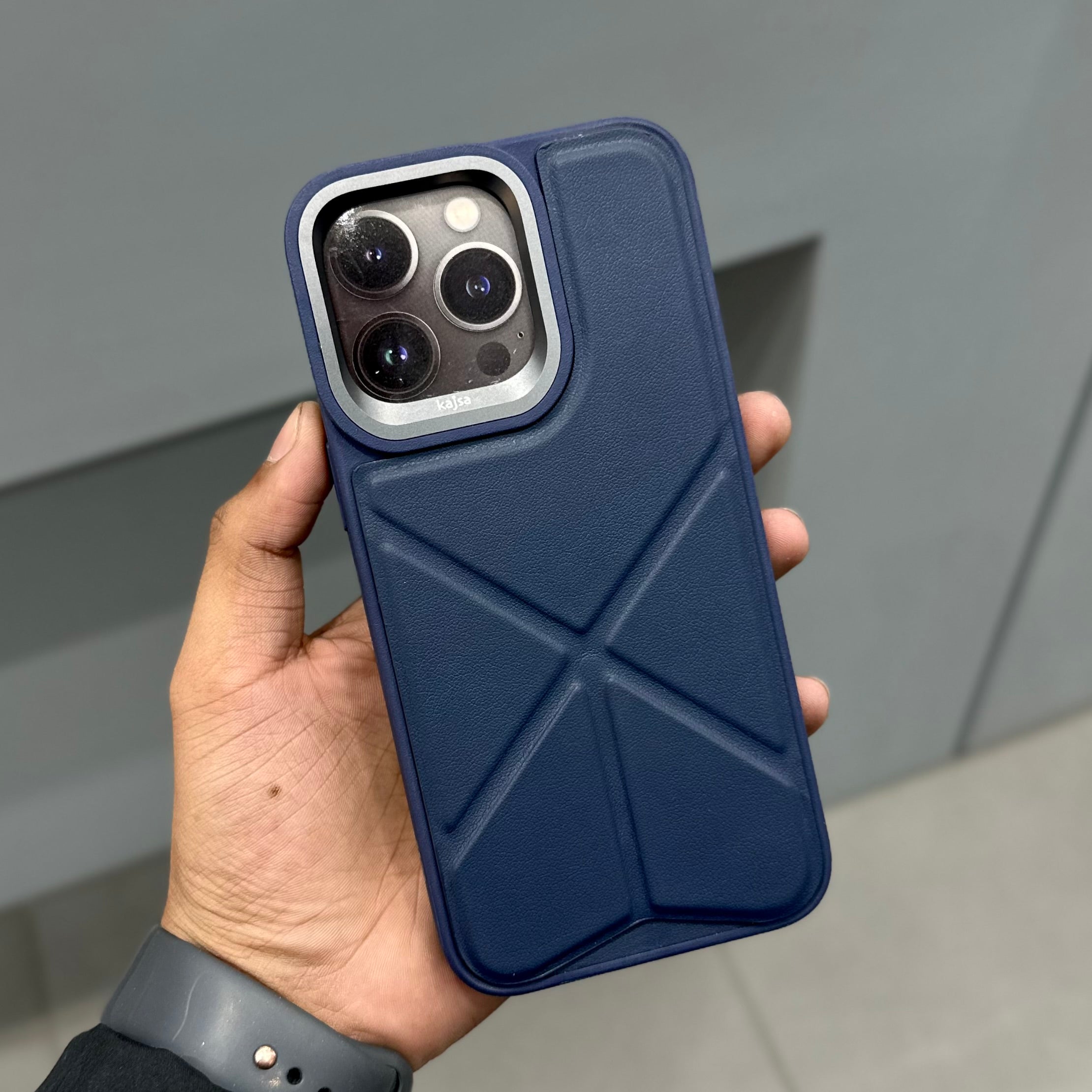 KAJSA LEATHER STAND CASE - BLUE ( No. 2632 ) Mobile Case by CoverMeUp