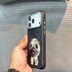 Protective Apple iPhone Back Cover - StitchPals Dog Embroidered iPhone 17 Pro Max Case - Style 3
