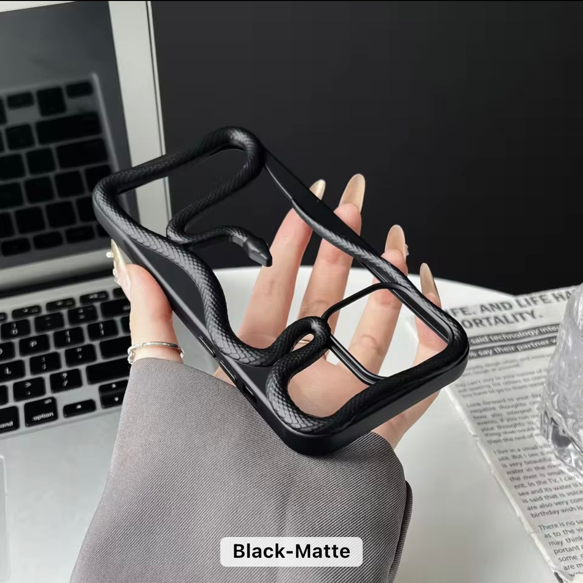 Protective Apple iPhone Back Cover - Fancy Snake Designer Soft Silicone Case for iPhone - Style 6