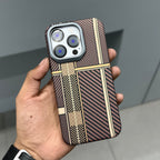 CARBON DRIP MAGSAFE CASE - BROWN CHECK ( No. 2848 ) Mobile Case by CoverMeUp