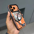 Youngit Cyer With Stand Magsafe Case-Orange ( No . 2331 ) Mobile Case by CoverMeUp - Style 3
