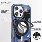 Protective Apple iPhone Back Cover - YOUNGKIT Cyberpunk 360° Rotation Ring Stand Case for iPhone 16 - Style 8