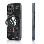 Protective Apple iPhone Back Cover - YOUNGKIT Cyberpunk 360° Rotation Ring Stand Case for iPhone 16 - Style 2