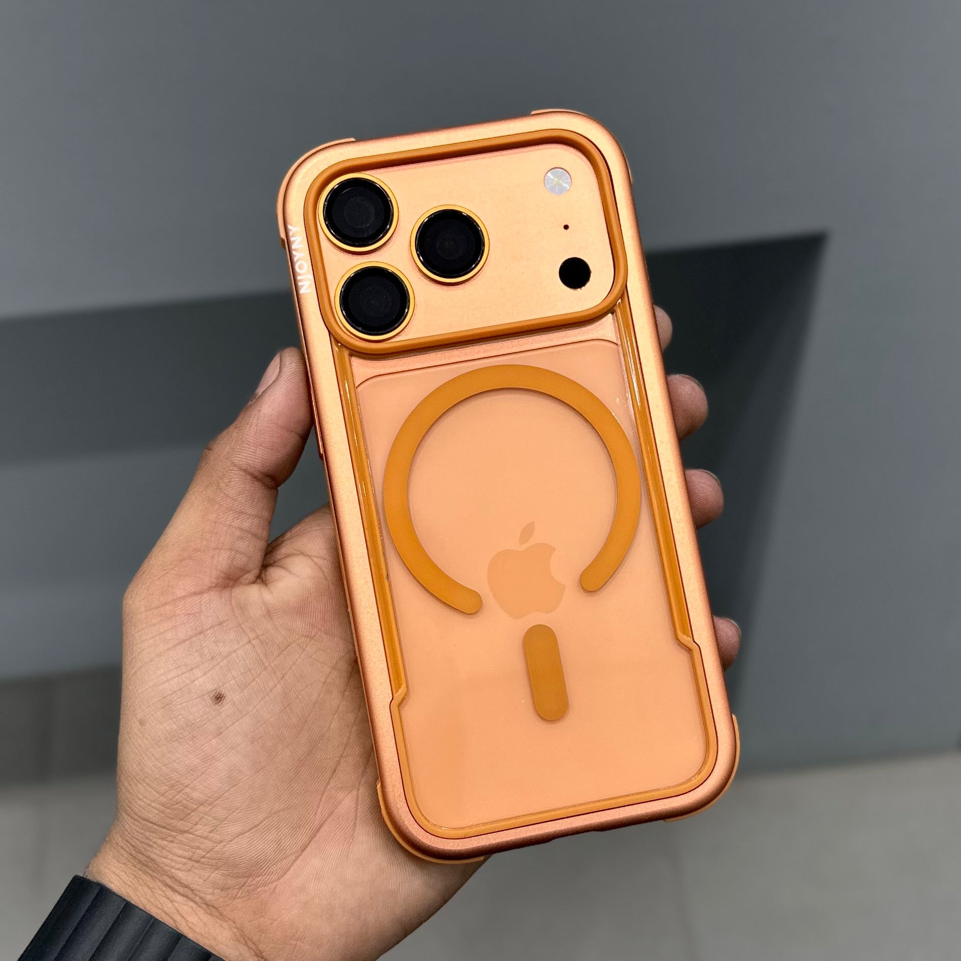 NYJ STEEL ARMOR MAGSAFE CASE - ORANGE ( No. 2967 ) Mobile Case by CoverMeUp