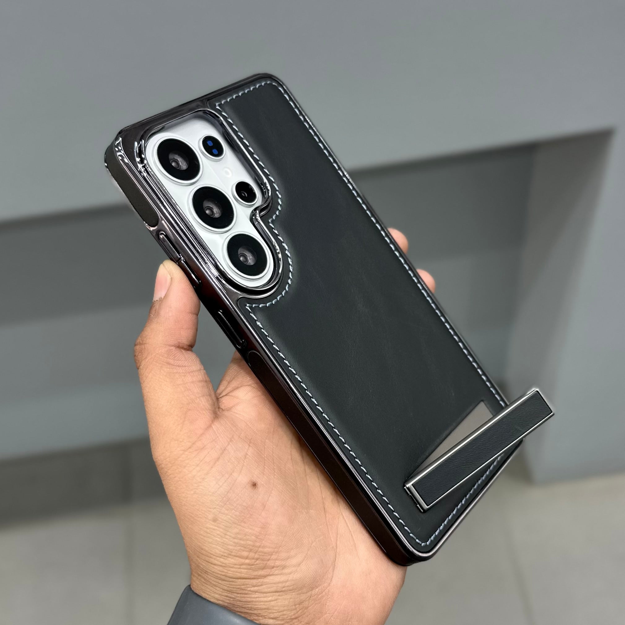 ICON LUXURY LEATHER STAND CASE SAMSUNG - BLACK ( No. 3057 )