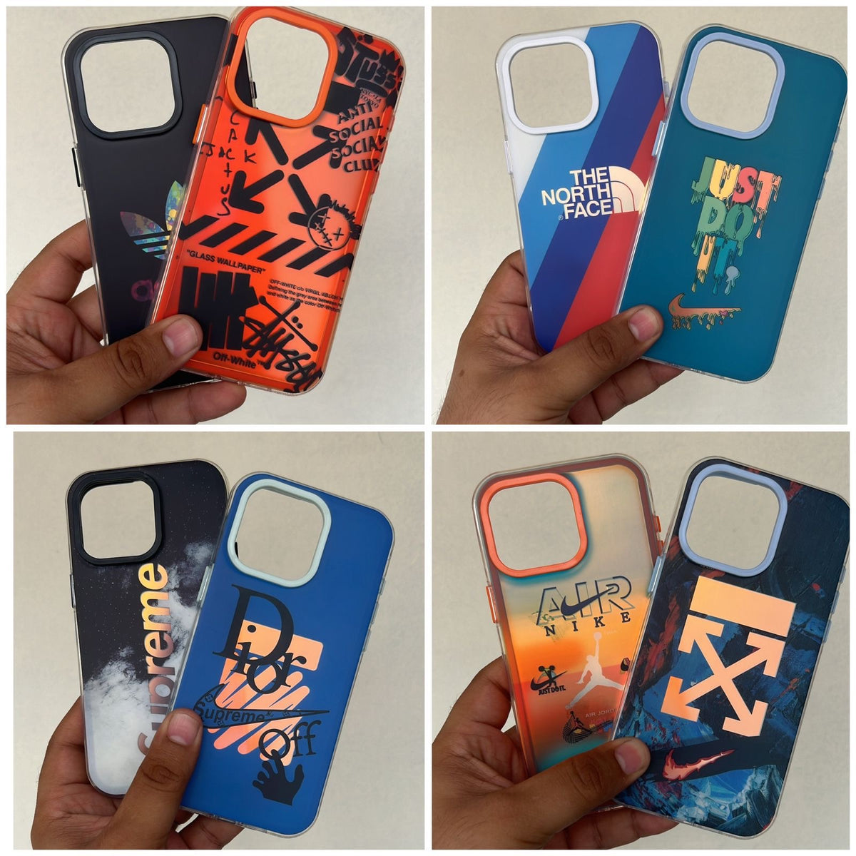 2 in 1 High Print Fashion Logo Case for iPhone