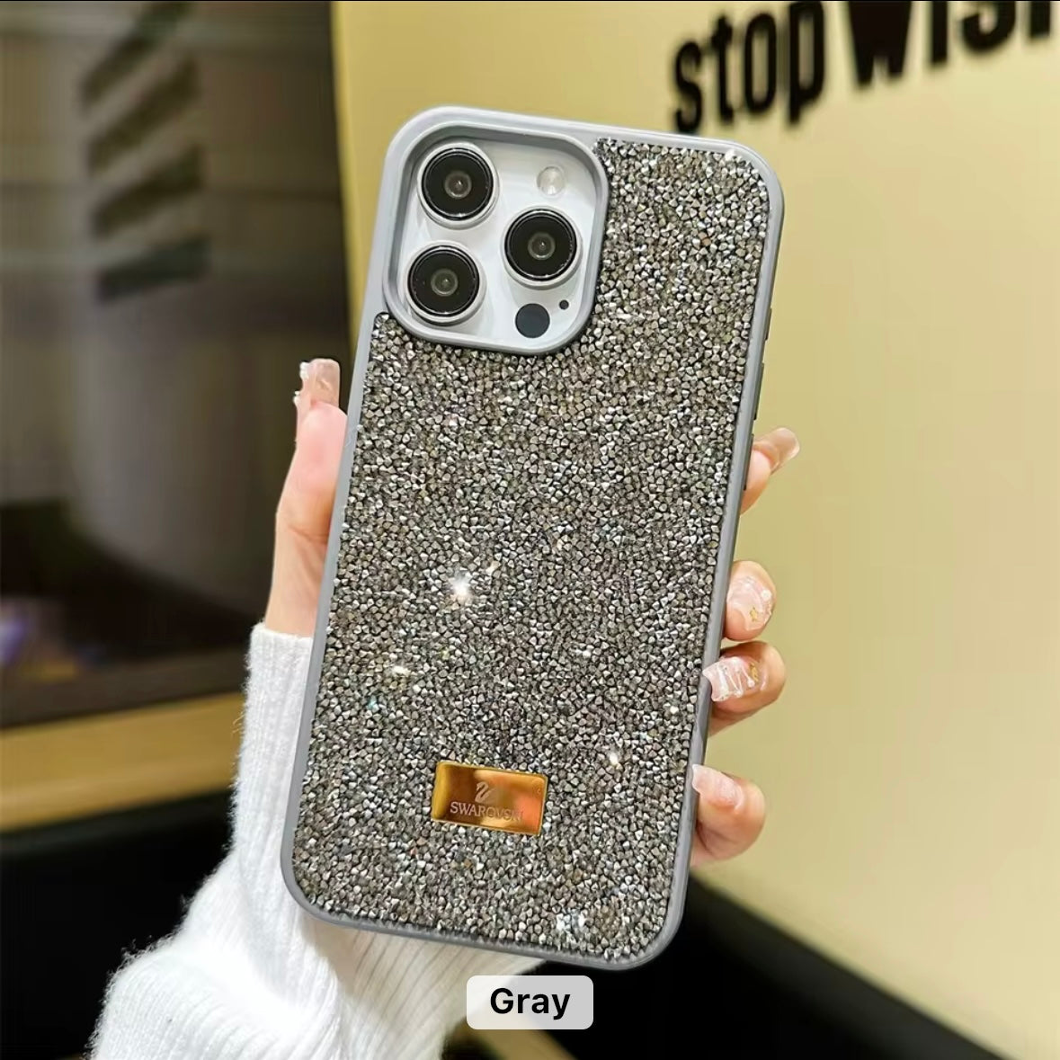 Protective Apple iPhone Back Cover - GlamAura Bling iPhone Case - Style 9