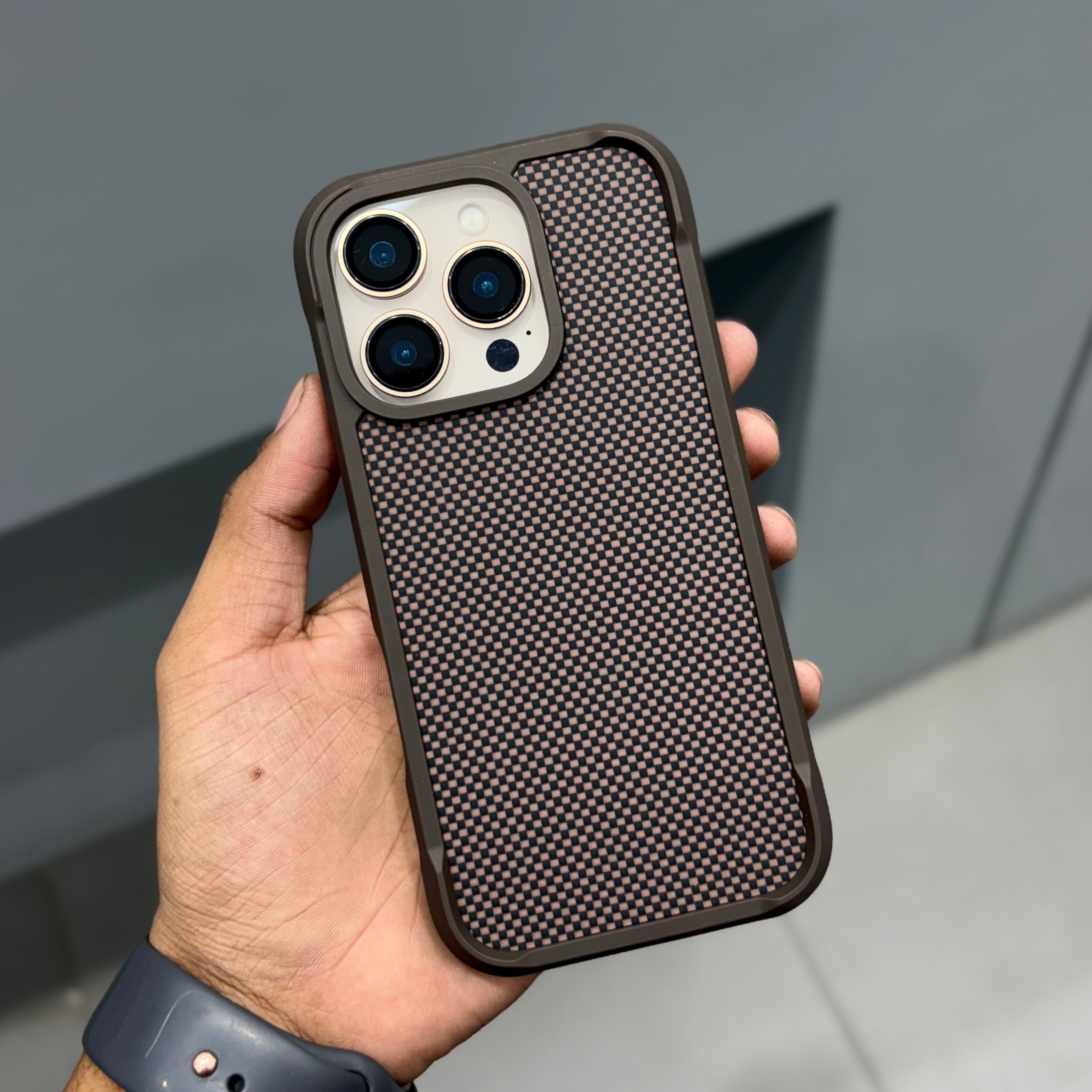 ICON CARBON CASE - BROWN 2.0( No. 2394 ) Mobile Case by CoverMeUp