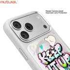 3D Silicon Designer iPhone Case for iPhone 17 Pro (White)