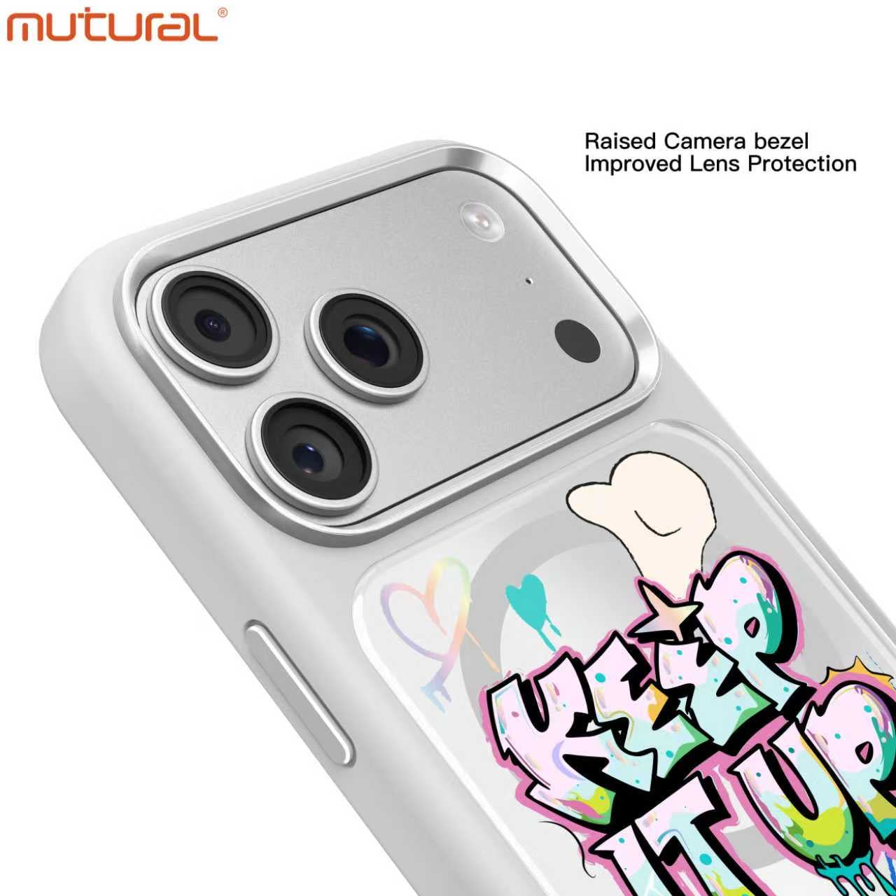 3D Silicon Designer iPhone Case for iPhone 17 Pro Max (White)