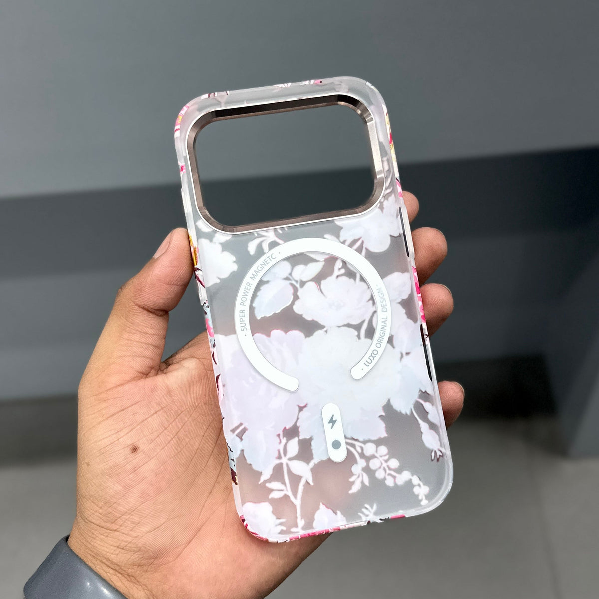 LUXO MAGSAFE CASE - PINK FLOWERS ( No. 4063 ) Mobile Case by CoverMeUp - Style 5