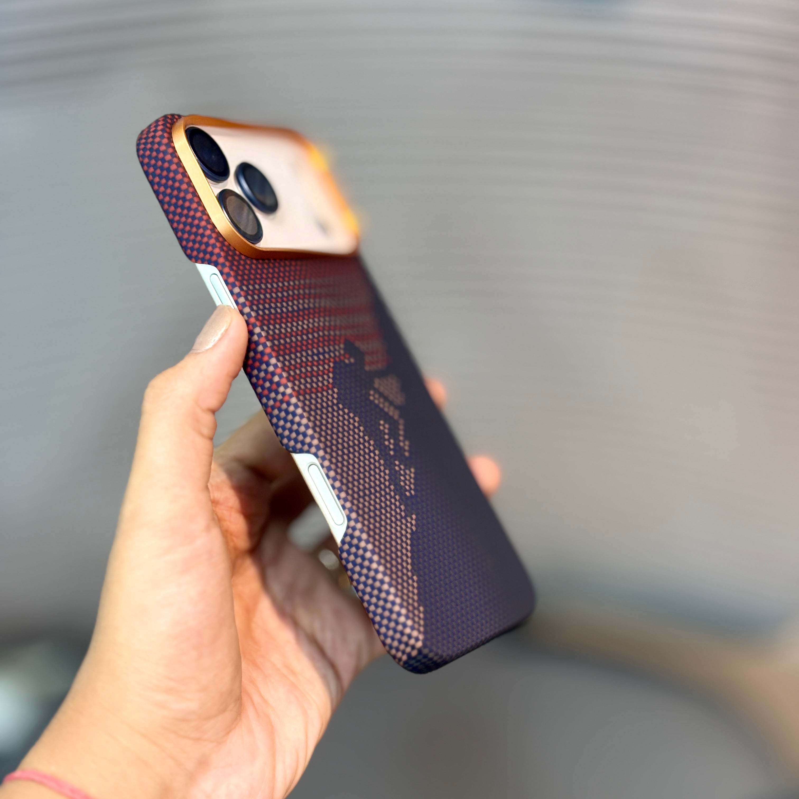 Protective Apple iPhone Back Cover - AzureWeave Carbon Fiber iPhone 17 Pro Max Case - Style 2