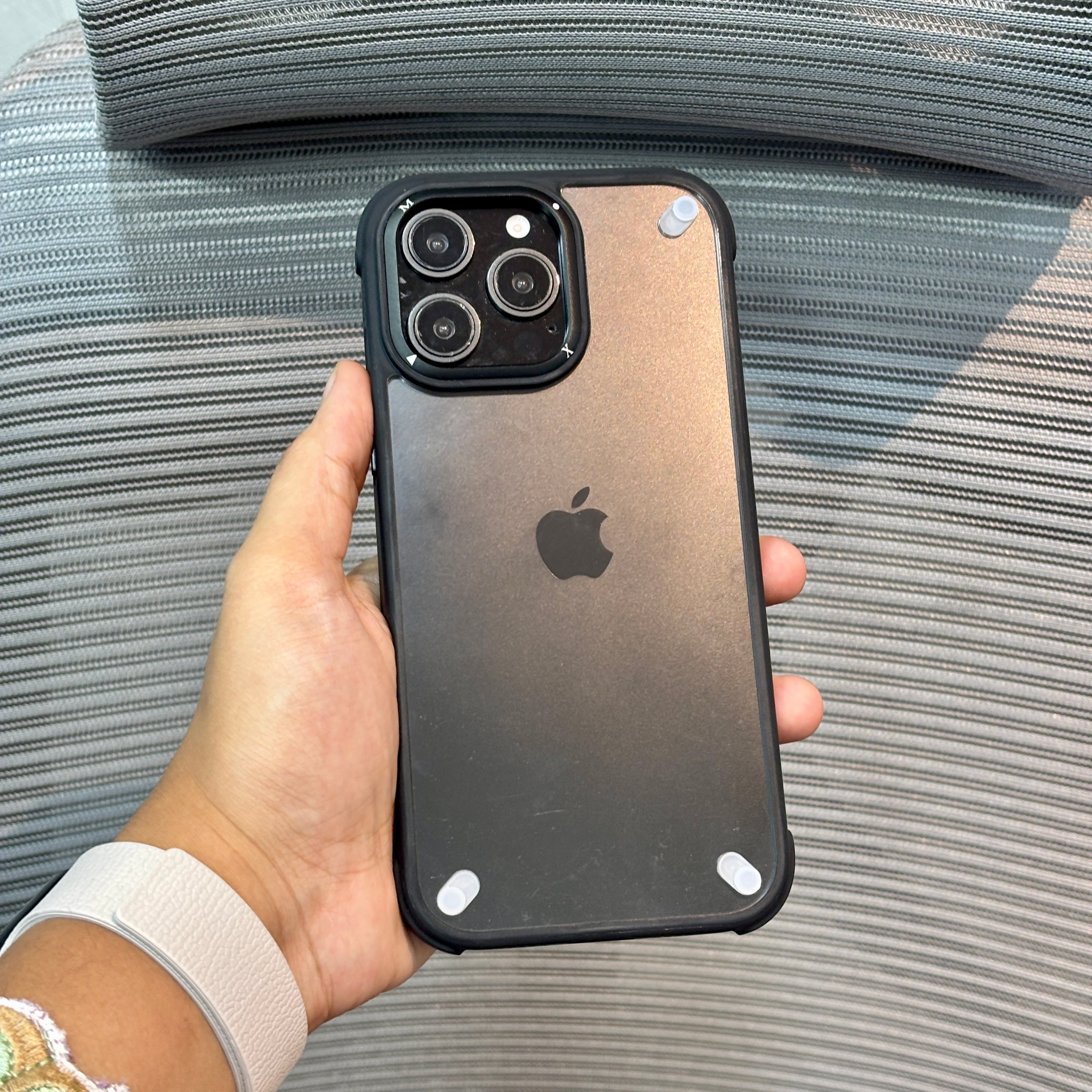 Protective Apple iPhone Back Cover - GripShield Clear iPhone Case - Style 4