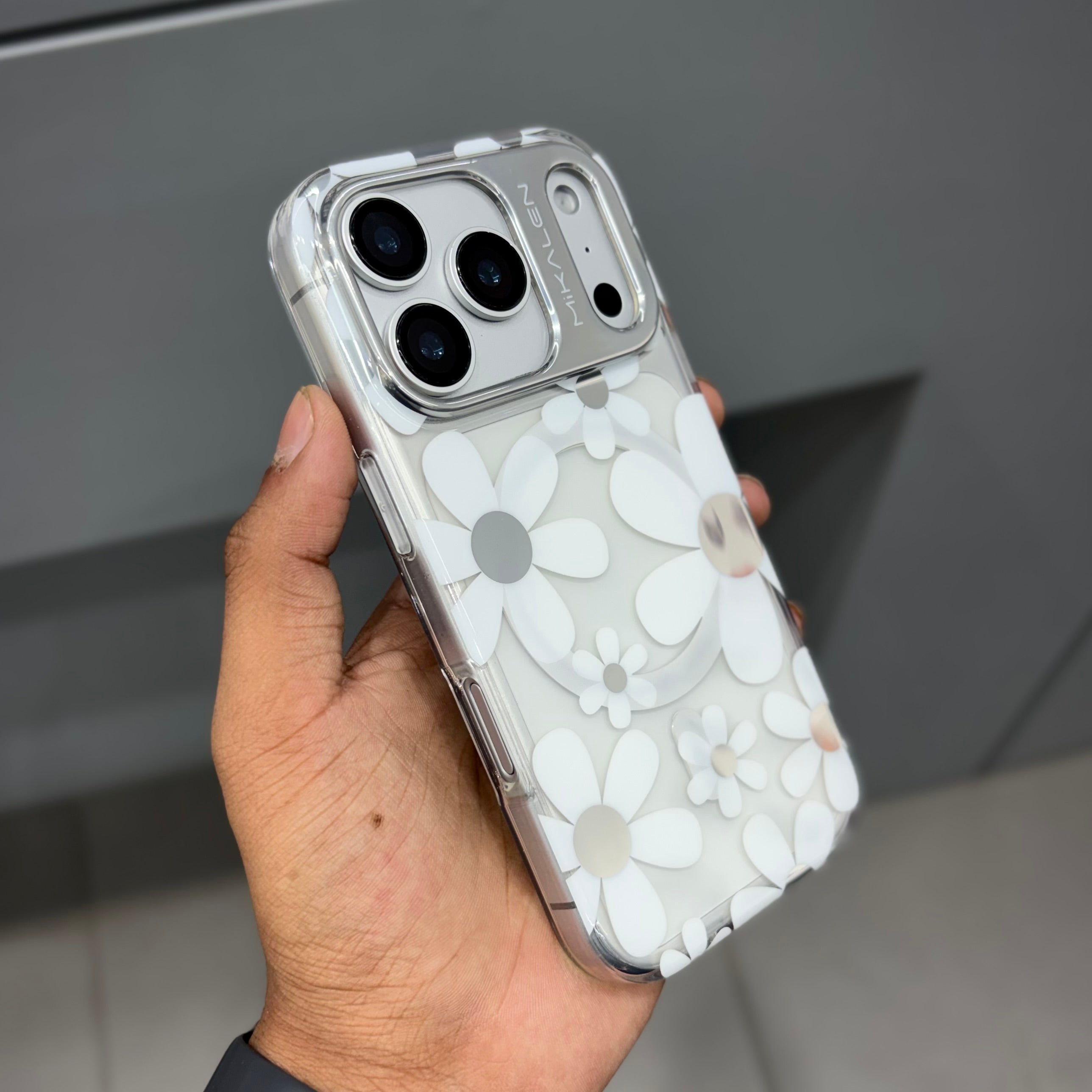 MIKALEN Flower Case with ACC - White ( No. 2335 ) Mobile Case by CoverMeUp - Style 2